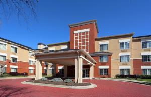 a building with a gazebo in front of it at Extended Stay America Suites - Washington, DC - Rockville in Rockville