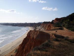 a view of a beach and the ocean at T1 Falesia in Albufeira