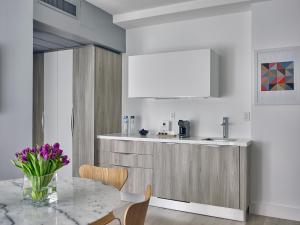 Kuchyň nebo kuchyňský kout v ubytování ABAE Hotel by Eskape Collection