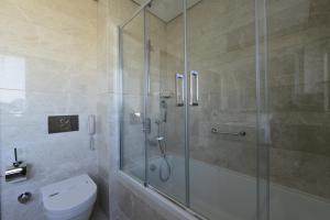 a bathroom with a shower and a toilet at Holiday Inn Bursa - City Centre by IHG in Bursa