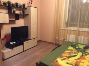 トリヤッチにあるApartament on Komsomolskayaの小さな客室で、テレビ、ベッドが備わります。