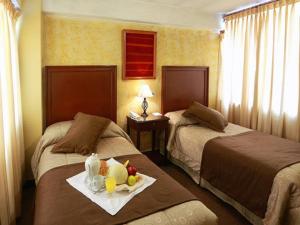 Postel nebo postele na pokoji v ubytování Hotel El Puma