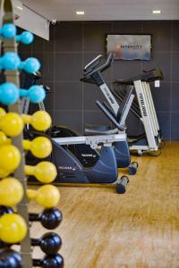 Fitness centrum a/nebo fitness zařízení v ubytování Intercity Anápolis