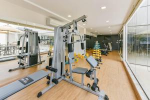 Fitness centrum a/nebo fitness zařízení v ubytování Intercity Anápolis