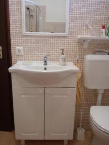 A bathroom at Szőlőskert Vendégház, Erdőbénye
