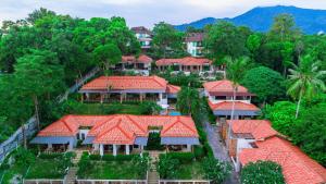 an aerial view of a house with red roofs at Sita Beach Resort in Ko Lipe