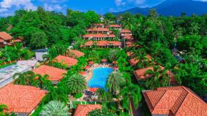 an aerial view of a resort with a swimming pool at Sita Beach Resort in Ko Lipe