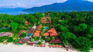 an aerial view of a resort on the beach at Sita Beach Resort in Ko Lipe