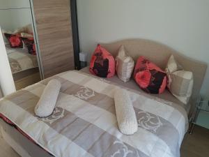 Postel nebo postele na pokoji v ubytování Hafenzauber