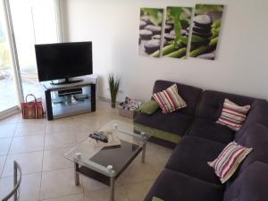 TV a/nebo společenská místnost v ubytování Appartement Les Alizés