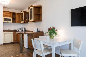 Kuchyňa alebo kuchynka v ubytovaní Jantar Apartamenty - Penthouse Sea View Morska