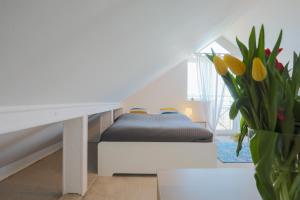 Posteľ alebo postele v izbe v ubytovaní Jantar Apartamenty - Penthouse Sea View Morska