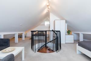 Posteľ alebo postele v izbe v ubytovaní Jantar Apartamenty - Penthouse Sea View Morska