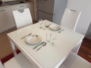 Kuchyň nebo kuchyňský kout v ubytování Penthouse Znjan