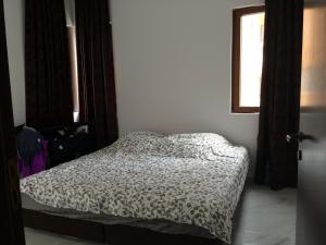 1 dormitorio con cama y ventana en Apartment Spa Holidays, en Sandanski