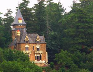 an old house with a tower on top of trees at Chateau du Mur in Comblessac