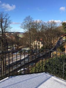 a view from the balcony of a house at Gothenburg View Apartment in Gothenburg