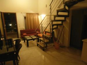 A seating area at Dimitrios Apartments