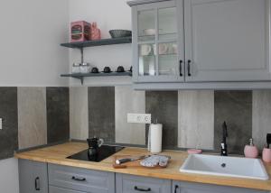 Kuchyň nebo kuchyňský kout v ubytování Óváros Apartman