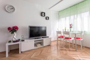 Televízia a/alebo spoločenská miestnosť v ubytovaní Apartment Petro Oldtown