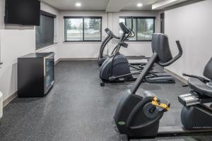 a gym with two treadmills and two elliptical machines at Red Lion Inn and Suites Everett in Everett