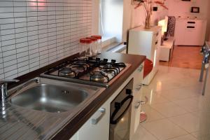 Kuchyň nebo kuchyňský kout v ubytování Aurelia Apartment