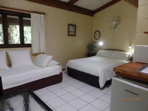 Postel nebo postele na pokoji v ubytování Daintree Deep Forest Lodge