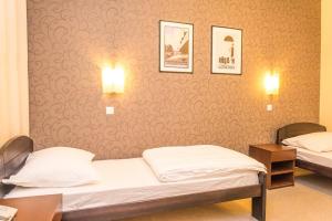 Postel nebo postele na pokoji v ubytování Hotel Drinska lasta