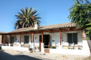 dom z palmą na górze w obiekcie Villa Sandra w Porto Pino