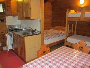 A cozinha ou cozinha compacta de Camping Val di Sole