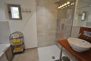 Koupelna v ubytování B&B La Badelle