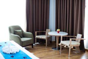 Χώρος καθιστικού στο Prajaktra Design Hotel