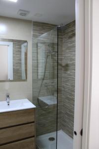 Koupelna v ubytování Hostal Masin