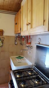 A kitchen or kitchenette at Ospitalità Diffusa Laste Dolomites - Cèsa Murer