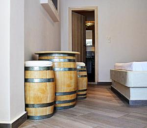 Posezení v ubytování Plastiras Rooms