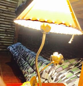 Una cama o camas en una habitación de Cabañas Sehuen