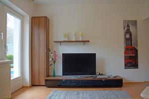 Telewizja i/lub zestaw kina domowego w obiekcie Stubai Apartment Telfes