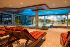 a house with a swimming pool and avisorvisor at Haus Irmchen in Stolberg