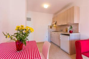 Kuchyň nebo kuchyňský kout v ubytování Apartments Valbandon