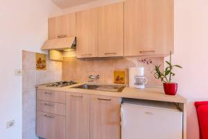 Kuchyň nebo kuchyňský kout v ubytování Apartments Valbandon