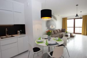 Et opholdsområde på Lenzo Apartments