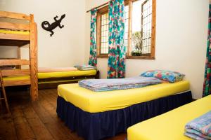 En eller flere senger på et rom på Jikeleza Lodge