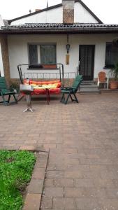 Patio nebo venkovní prostory v ubytování Ferienhaus Krähmer