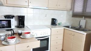 Kuchyňa alebo kuchynka v ubytovaní Errathens Wheat Apartment - Athens Center, 3 BD, 1 BATH