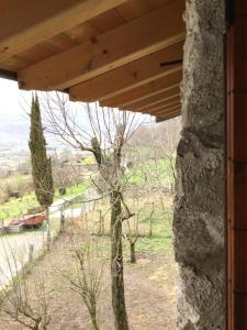 una vista desde la ventana de una casa con un árbol en Casa Santella, en Ceto