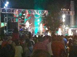 a crowd of people watching a concert at night at Villa L'Amiraute in Agde +37 photos