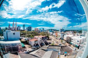 an aerial view of a city with buildings at Hotel Palace Frederico in Frederico Westphalen