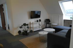 TV a/nebo společenská místnost v ubytování Mølvangvej 2 Jelling Apartment