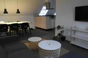 Kuchyň nebo kuchyňský kout v ubytování Mølvangvej 2 Jelling Apartment