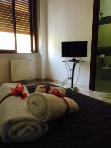 TV a/nebo společenská místnost v ubytování B&B Lo Scrigno